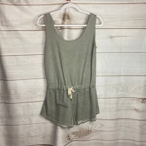 Rebel Sugar Gray Surplice Neckline Sleeveless Tie-Front Romper